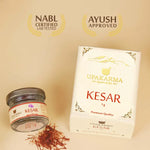 Upakarma Combo Pack of Shilajit / Shilajeet Resin 20g and Kashmiri Kesar 1g