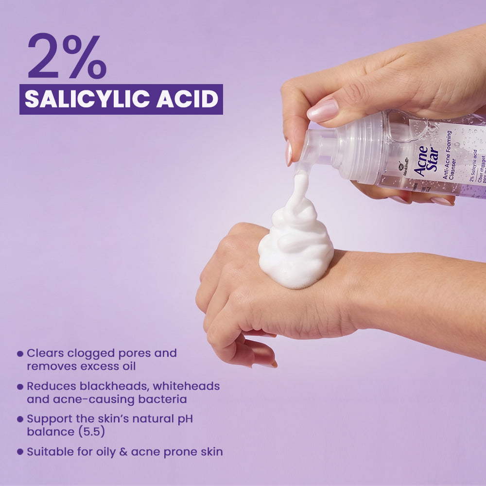 Acne star anti acne foaming cleanser | Salicylic Acid | 60ml