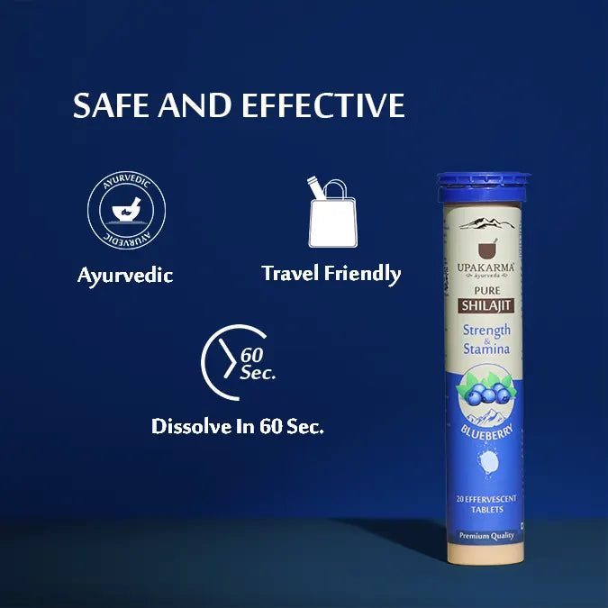 Combo Pack of Shilajit Effervescent Blueberry Flavour & Ashwagandha Effervescent