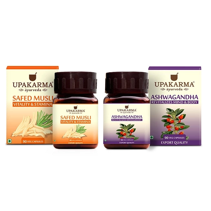 Ashwagandha Capsule and safed musli capsule combo pack