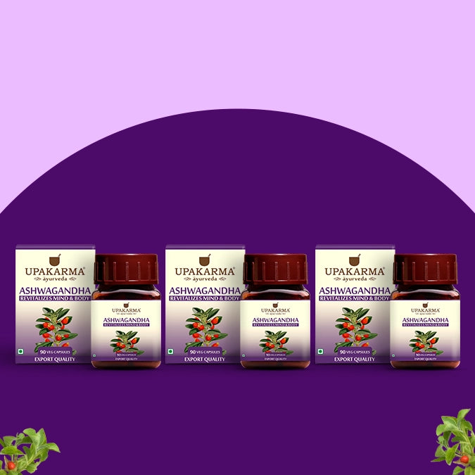 Upakarma Ashwagandha Capsules (500mg) - Pack of 3