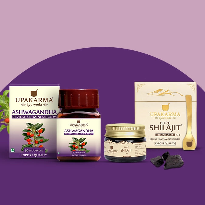 Combo - Shilajit Resin 10g & Ashwagandha Capsules