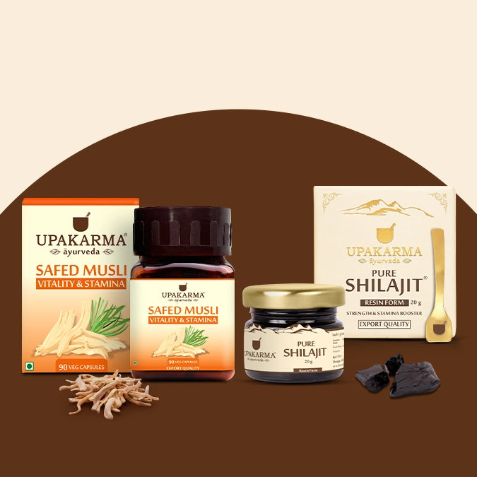 Combo - Pure Shilajit Resin 20g & Safed Musli Capsules