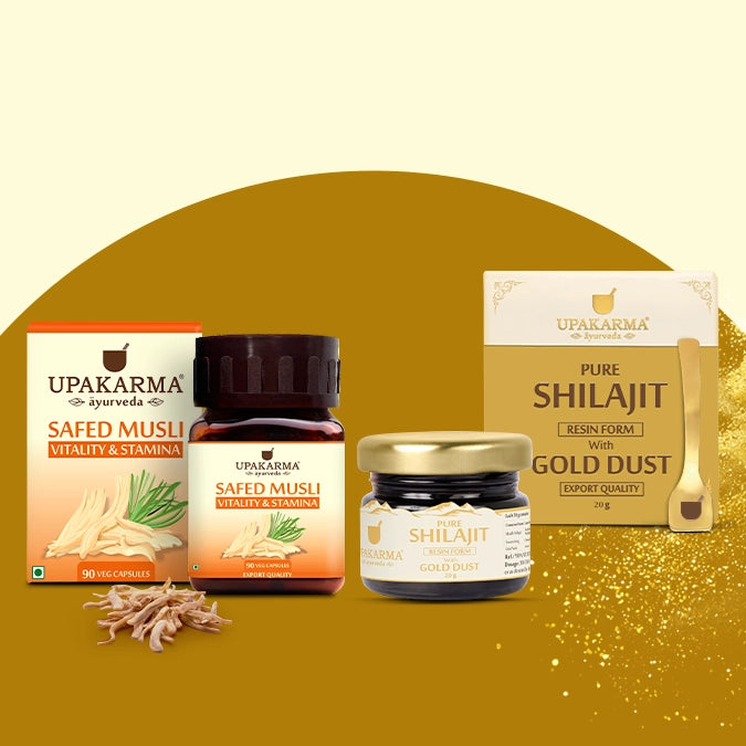 Combo - Shilajit Gold Dust 20g & Safed Musli Capsules