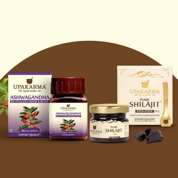 Combo - Shilajit Resin 20g & Ashwagandha Capsules