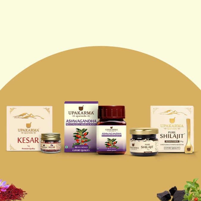 Daily Strength, Focus & Recovery Pack with Shilajit, Ashwagandha & Kesar