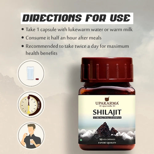 Ashwagandha capsules and Shilajit Capsules combo pack