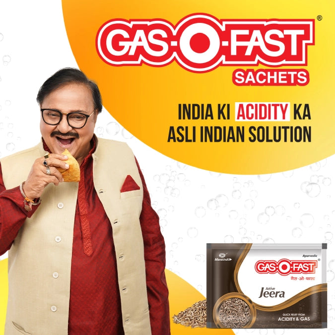Gas-O-Fast Jeera Antacid - Active Jeera - Pack of 6 Sachet
