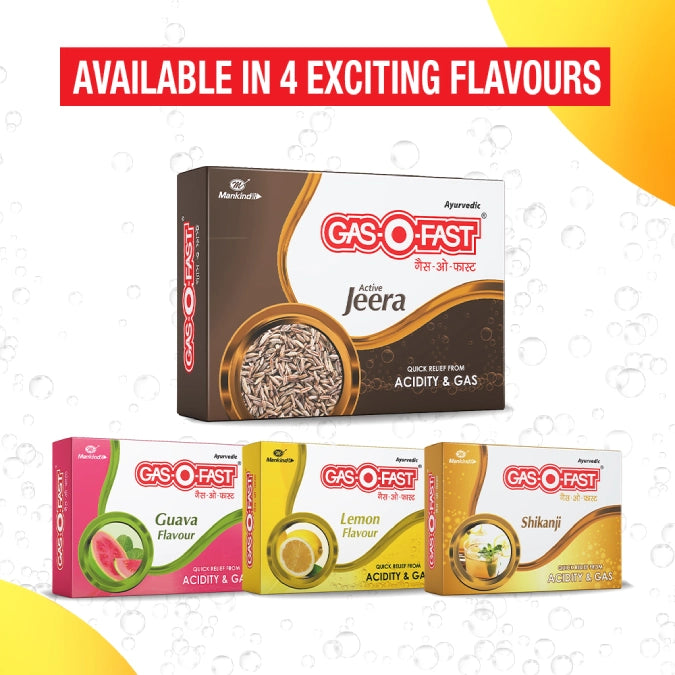 Gas-O-Fast Jeera Antacid - Active Jeera - Pack of 6 Sachet