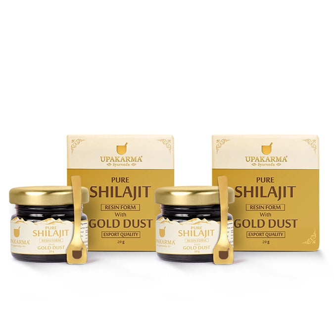 Upakarma Pure Shilajit Resin with Gold Dust