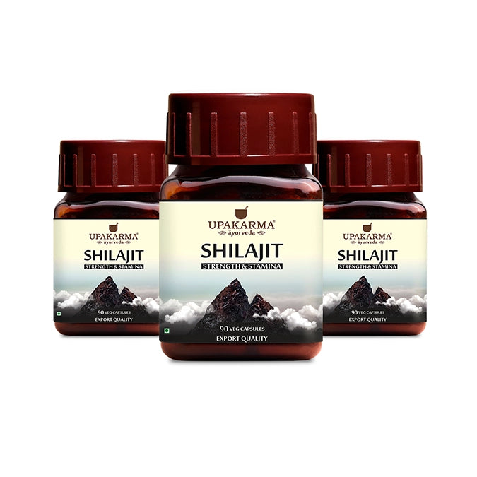 Upakarma Pure Shilajit Capsules - 500mg (90 Capsules)