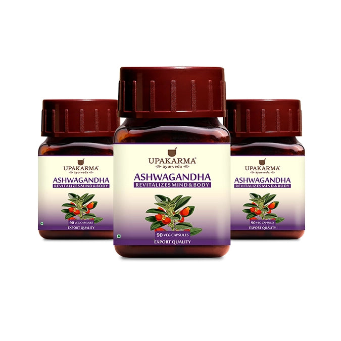 Upakarma Pure Ashwagandha Capsules - 500mg (90 Capsules)