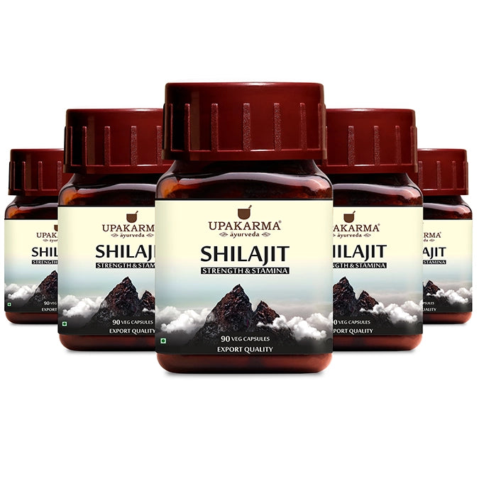Upakarma Pure Shilajit Capsules - 500mg (90 Capsules)