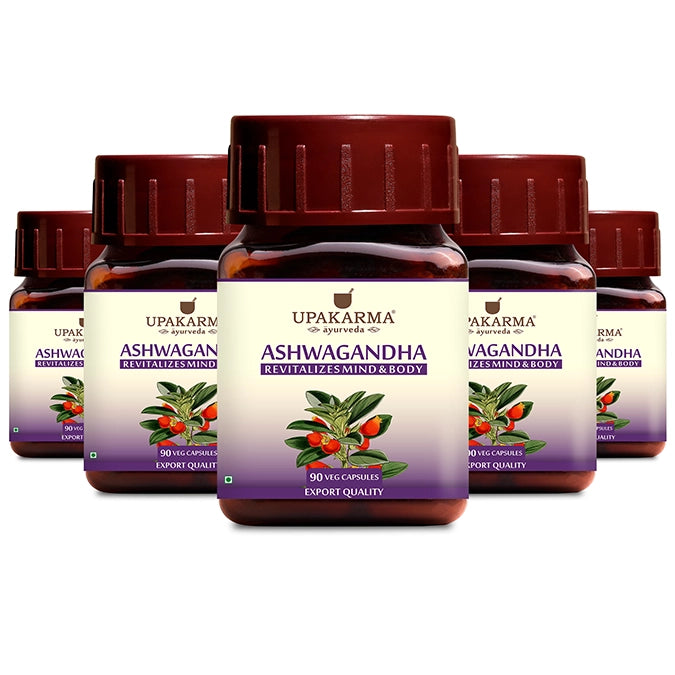Upakarma Pure Ashwagandha Capsules - 500mg (90 Capsules)