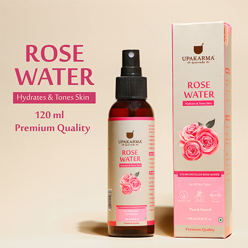 Upakarma Ayurveda Rose Water 120ML - Gulab Jal - Pack 1