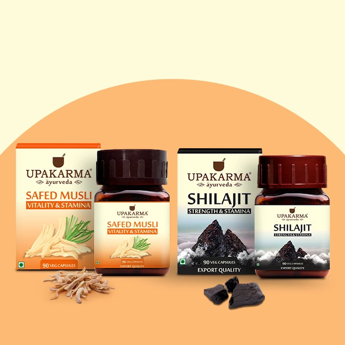 Men’s Strength & Stamina Booster Combo Pack with Shilajit & Safed Musli