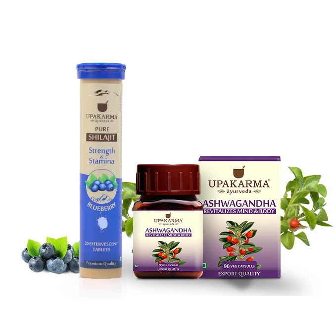 shilajit effervescent blueberry and ashwagandha capsule