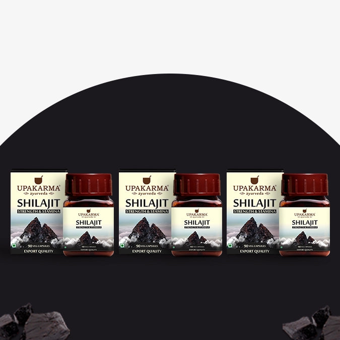 Upakarma Pure Shilajit Capsules - 500mg (90 Capsules)