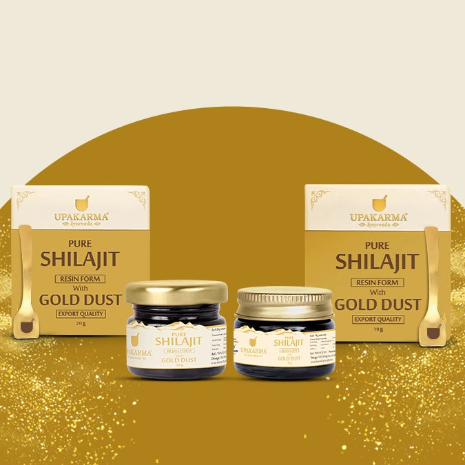 Upakarma Pure Shilajit Resin with Gold Dust