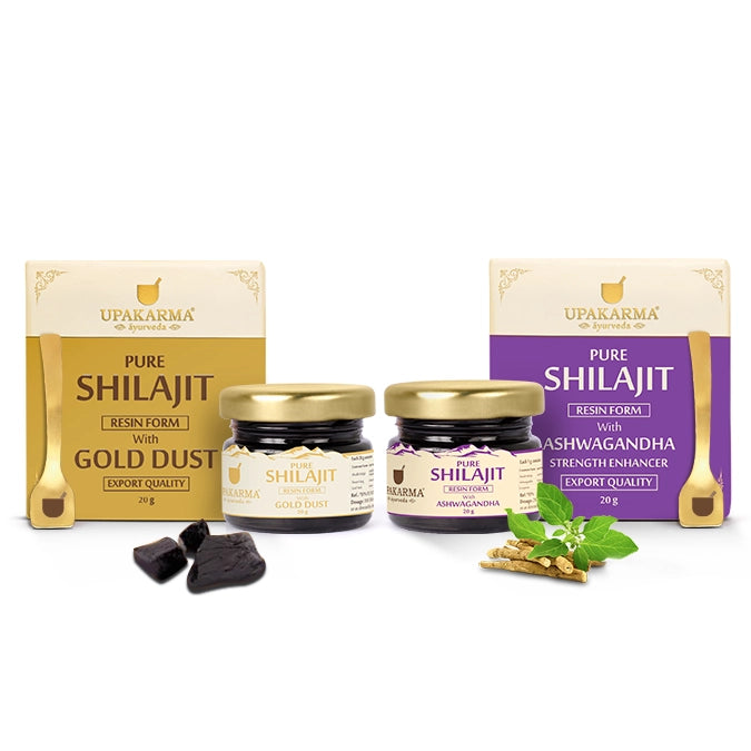Shilajit With Ashwagandha 20g & Shilajit Gold Dust 20g Combo Pack