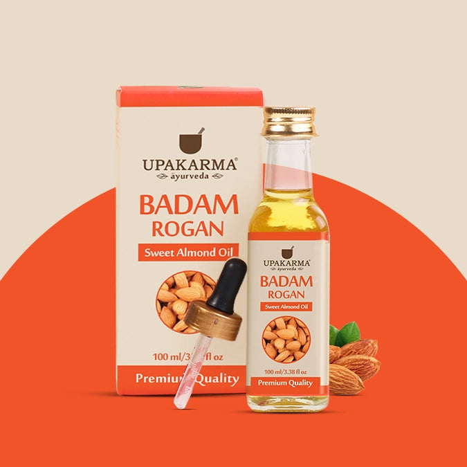 Upakarma Badam Rogan / Sweet Almond Oil For Hair & Skin 100 ML