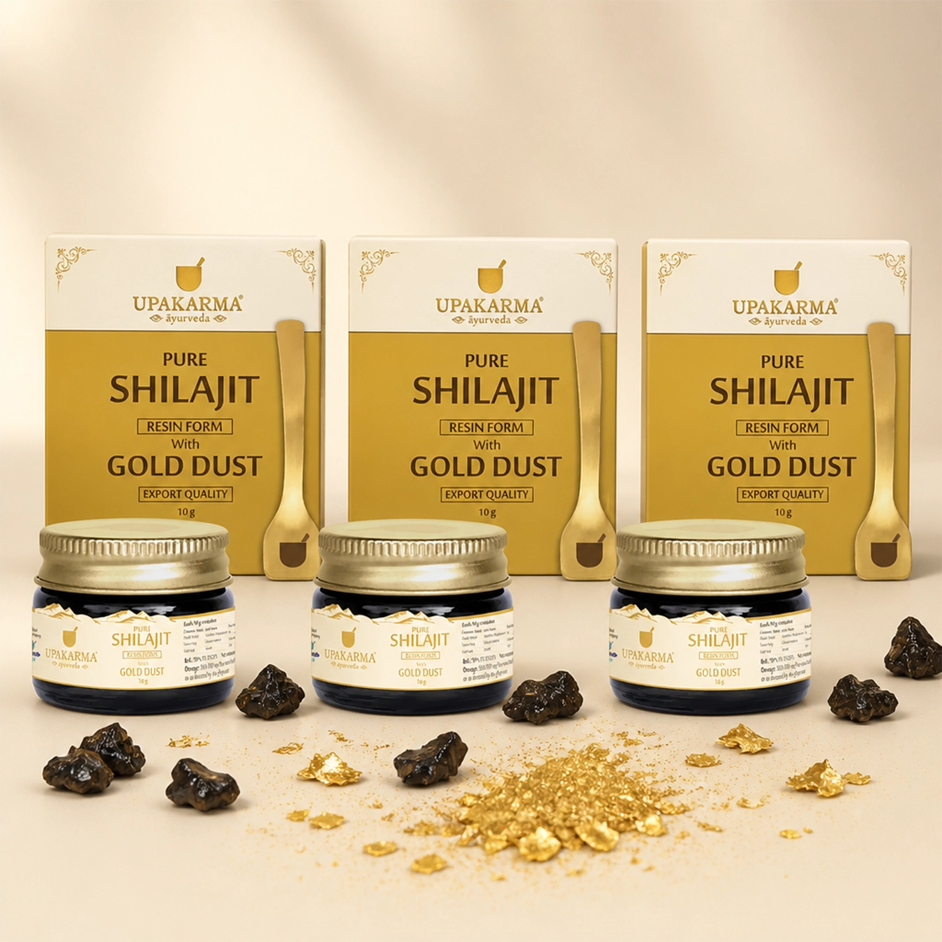 Upakarma Pure Shilajit Resin with Gold Dust 10g