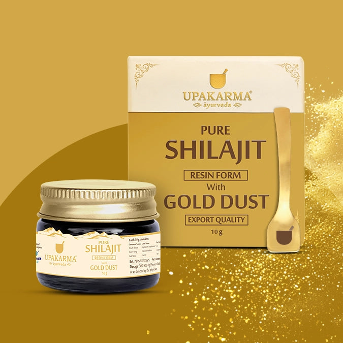 Upakarma Pure Shilajit Resin with Gold Dust