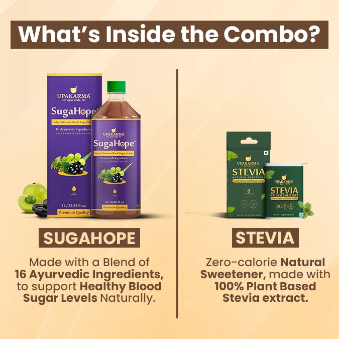 Daily Sugar Management Combo Pack with Sugahope & Stevia