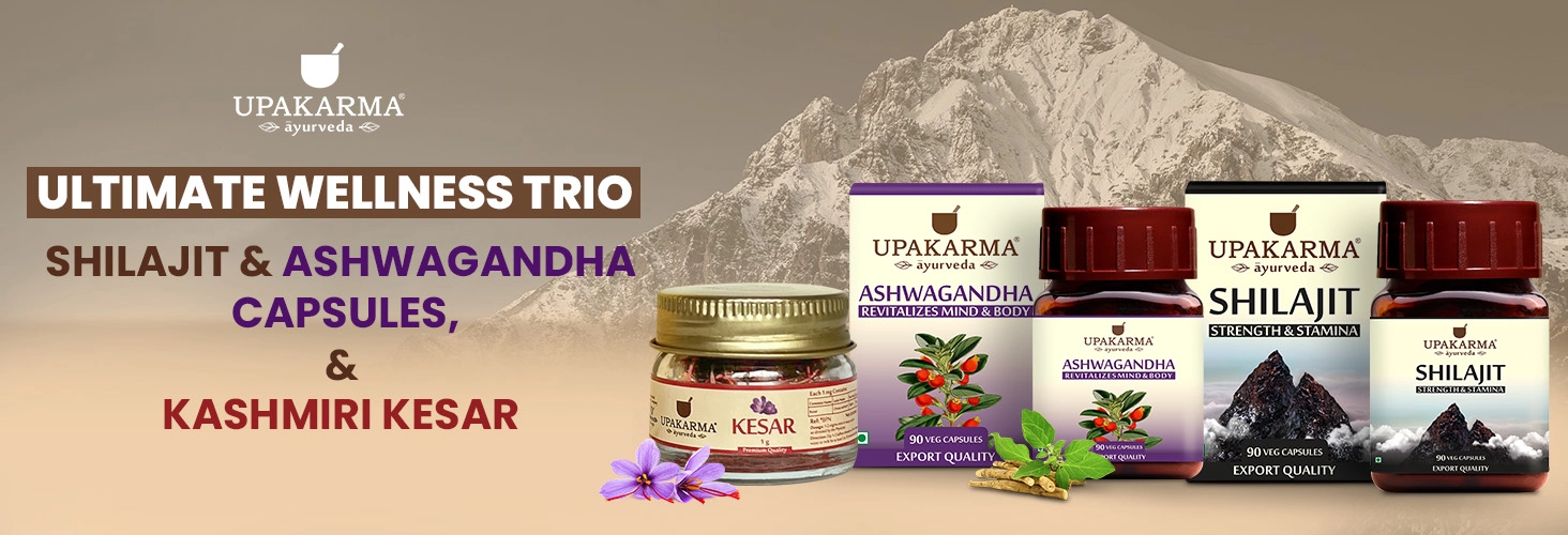 combo pck of kesar & shilajit ashwagandha capsules