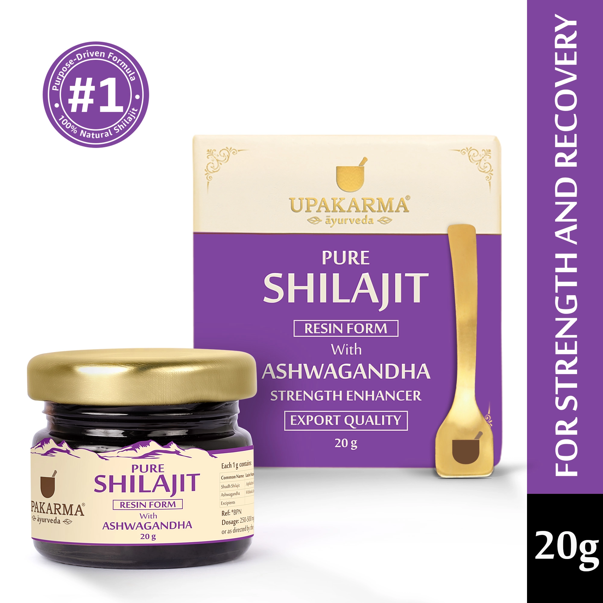 Upakarma Shilajit resin with ashwagandha