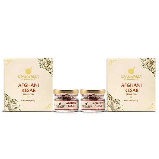 Upakarma Pure, Natural, Finest A+ Grade Afghani Kesar/Saffron 1g - Pack of 2